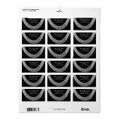 Elegant String of Pearls on Black ラベル (フルシート)