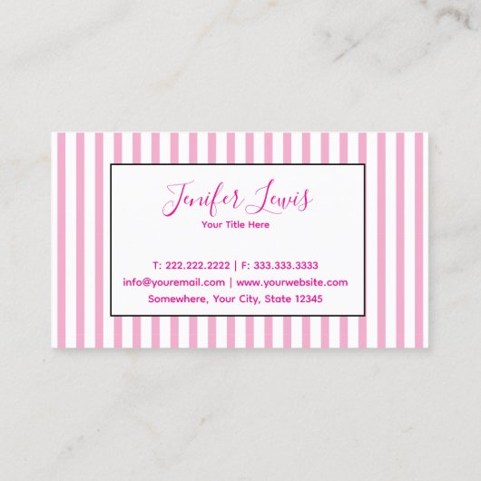 Elegant Striped 名刺 (裏面)