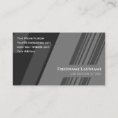 Elegant stripes black dark gray minimalistic 名刺 (裏面)