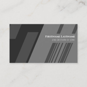 Elegant stripes black dark gray minimalistic 名刺