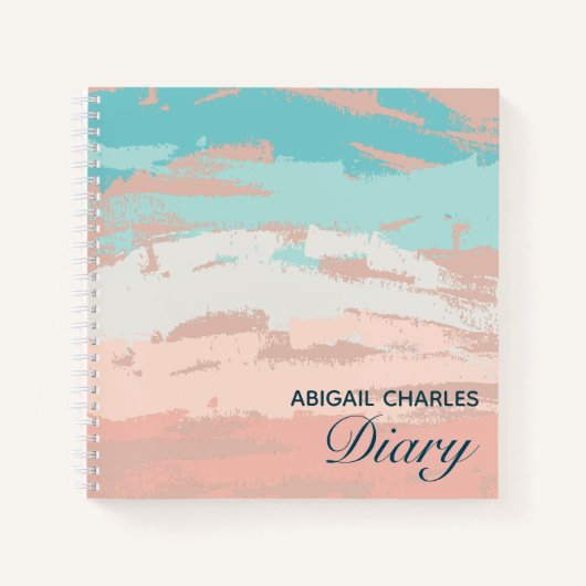 Elegant Stylish Abstract Art Trendy Diary  ノートブック (正面)