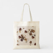 Elegant Stylish Beige Roses Floral Toile Wedding トートバッグ (裏面)