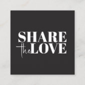 Elegant Stylish Black White Bold Salon 紹介カード (正面)