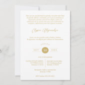 Elegant Stylish CIrcular Shape Mis XV años Floral 招待状 (裏面)