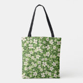 Elegant Stylish Cute Green Botanical Floral トートバッグ (裏面)