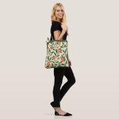 Elegant Stylish Cute Orange Botanical Floral Tote トートバッグ (モデル)
