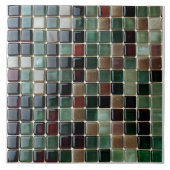 Elegant stylish Emerald Green & Gold Agate mosaic タイル (正面)