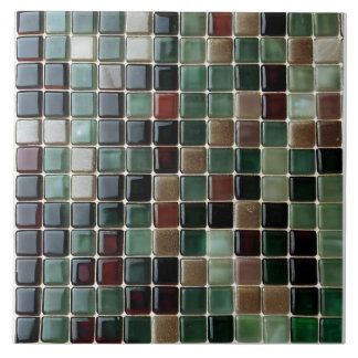 Elegant stylish Emerald Green & Gold Agate mosaic タイル