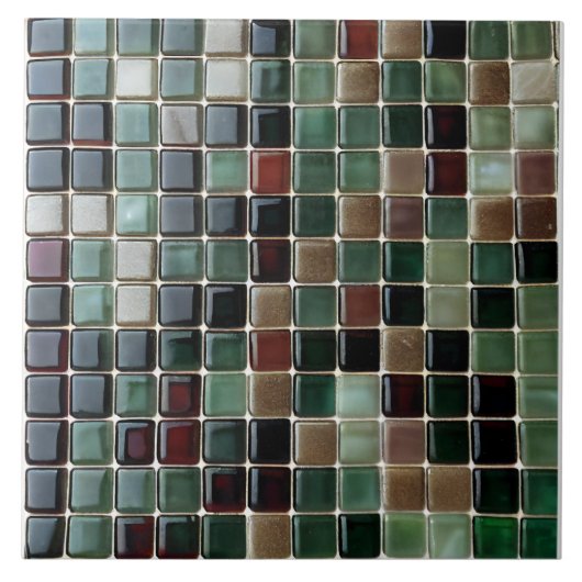 Elegant stylish Emerald Green & Gold Agate mosaic タイル (正面)