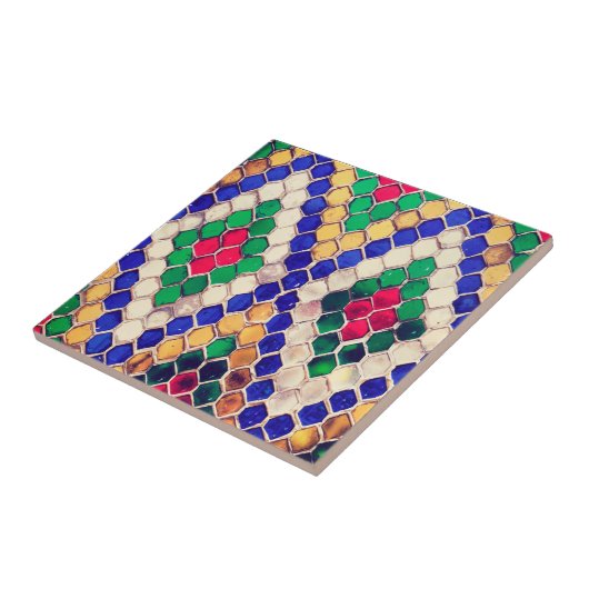 Elegant stylish Emerald Green & Gold Agate mosaic タイル (側面)