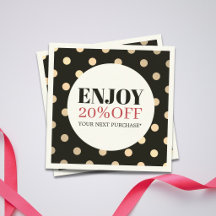 Elegant Stylish Faux Golden Holiday Coupon