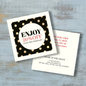 Elegant Stylish Faux Golden Holiday Coupon 割引カード