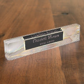 Elegant Stylish Frame Opal  デスクネームプレート (側面)