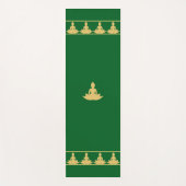 Elegant, Stylish Golden Buddha on Forest Green ヨガマット (正面)