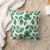 Elegant Stylish Greenery Botanical Cottage Leaves クッション (ブランケット)