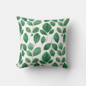 Elegant Stylish Greenery Botanical Cottage Leaves クッション (正面)