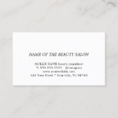Elegant Stylish Light Rose Bold Beauty Salon 名刺 (裏面)
