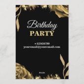 Elegant & Stylish Party Card – CUSTOMIZABLE CARD.  招待状 (裏面)