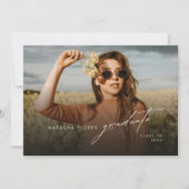 Elegant Stylish Photo Graduation Party Invitation 招待状 (正面)