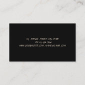 Elegant Stylish Professional Lotus Black 名刺 (裏面)