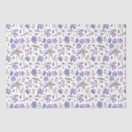 Elegant Stylish Watercolour Purple Wildflower 薄葉紙