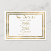 Elegant stylish white gold frame Details Card エンクロージャーカード (正面)
