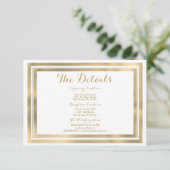 Elegant stylish white gold frame Details Card エンクロージャーカード (スタンド正面)