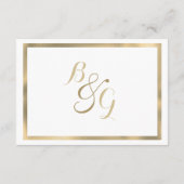 Elegant stylish white gold frame Details Card エンクロージャーカード (裏面)