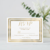 Elegant stylish white gold frame RSVP (スタンド正面)