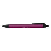 Elegant Stylish Wine Color Personalized Name Pen 黒ボールペン (トップ)
