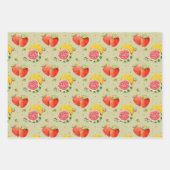 Elegant Summer Fruit Pattern ラッピングペーパーシート (正面2)