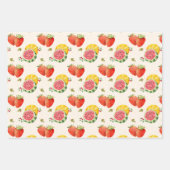 Elegant Summer Fruit Pattern ラッピングペーパーシート (正面)