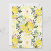 Elegant Summer Lemon Lime Citrus Bridal Shower  招待状 (裏面)