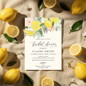 Elegant Summer Lemon Lime Citrus Bridal Shower  招待状