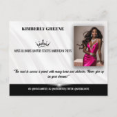 Elegant Sunburst Pageant Promo Postcard ポストカード (裏面)