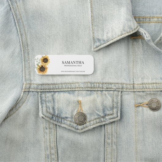 Elegant Sunflower Eucalyptus Florist 名札 (インサイチュ)