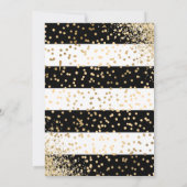 Elegant Sunflower Gold Black White Quinceañera 招待状 (裏面)