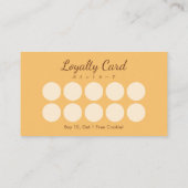 Elegant Sunflower Rolling Pin Bakery Loyalty 名刺 (裏面)