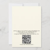 Elegant Sunflower Rustic Modern QR Code Wedding 招待状 (裏面)