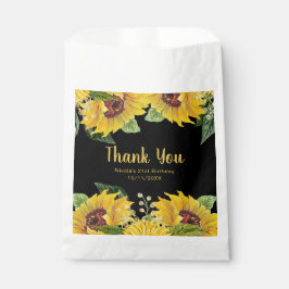 Elegant Sunflowers and Foliage Birthday Party フェイバーバッグ