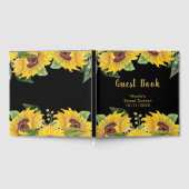 Elegant Sunflowers and Foliage Sweet Sixteen ゲストブック (全面)
