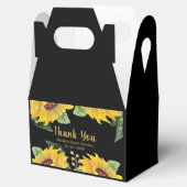 Elegant Sunflowers and Foliage Sweet Sixteen フェイバーボックス (オープン)