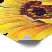 Elegant Sunflowers and Foliage Sweet Sixteen ポスター (角)