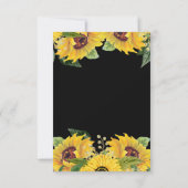Elegant Sunflowers and Foliage Sweet Sixteen 出欠カード (裏面)
