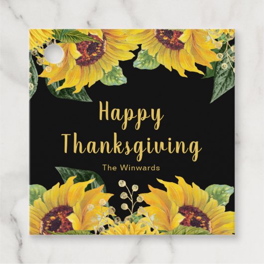 Elegant Sunflowers and Foliage Thanksgiving Party フェイバータグ (正面)