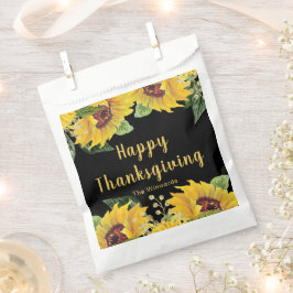 Elegant Sunflowers and Foliage Thanksgiving Party フェイバーバッグ