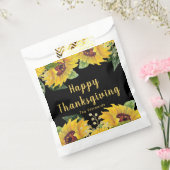 Elegant Sunflowers and Foliage Thanksgiving Party フェイバーバッグ (封をした状態)