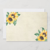 Elegant Sunflowers Garden Floral Save the Date 案内状 (裏面)