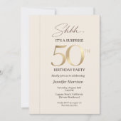 Elegant Surprise 50th Birthday 招待状 (正面)