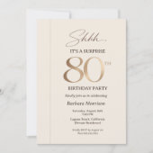 Elegant Surprise 80th Birthday 招待状 (正面)